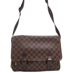 Louis Vuitton Damier Ebene Brown Messenger Bag Melville Shoulder